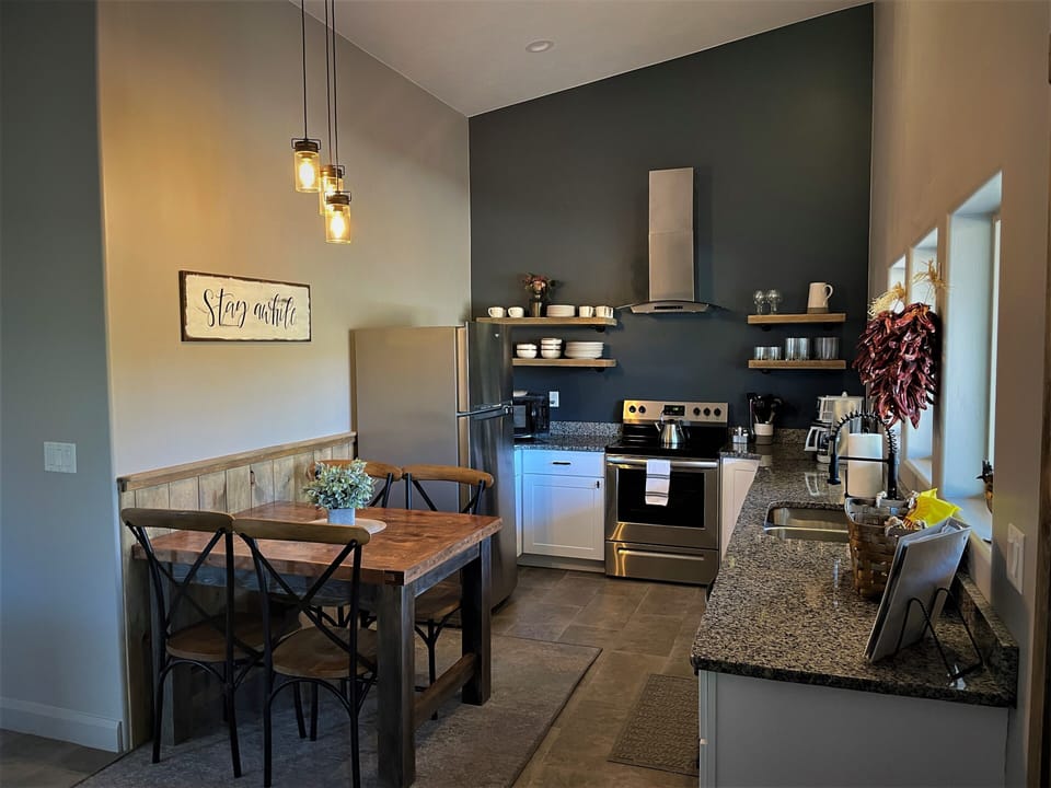 The kitchen includes all the amenities you'll need to feel right at home. 