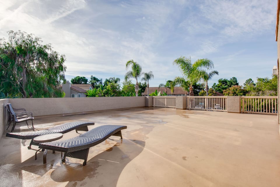 Rooftop entertainment area
