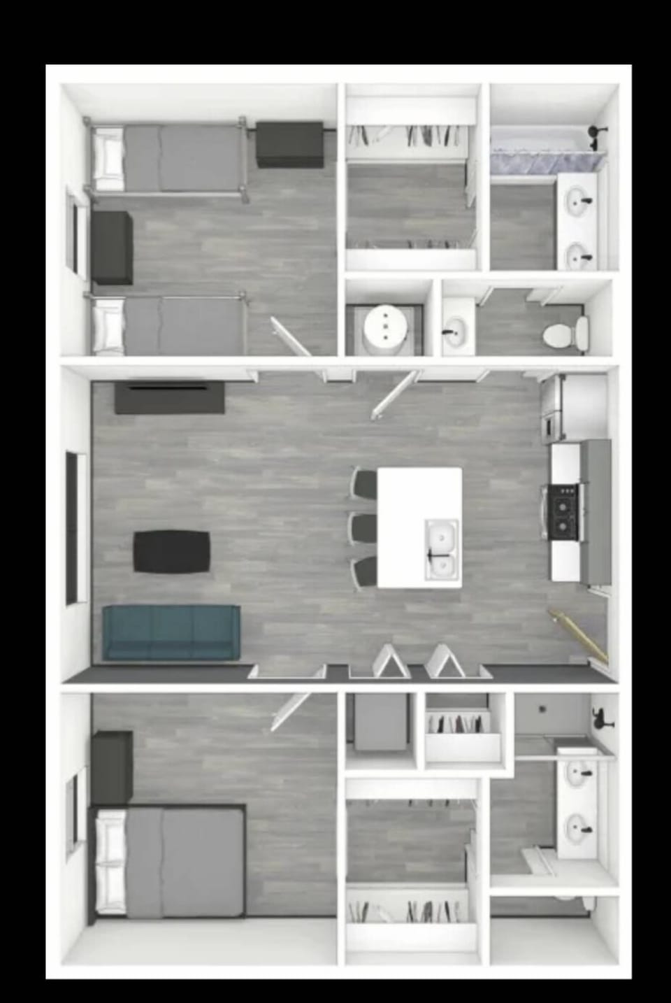 Floor plan of 2 bedroom!
