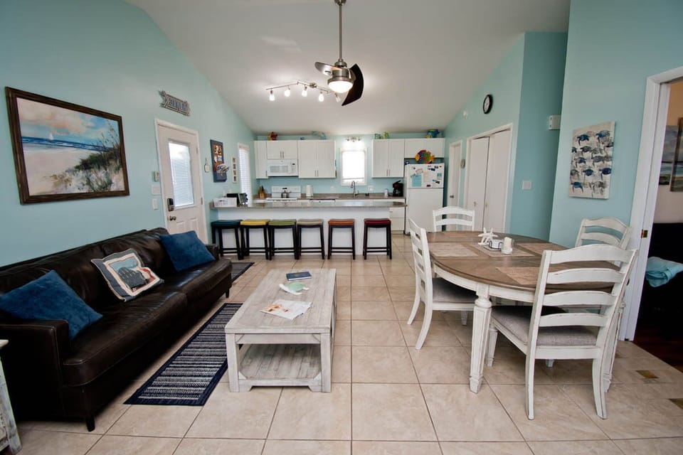Level One Kitchen, Living and Dining Area