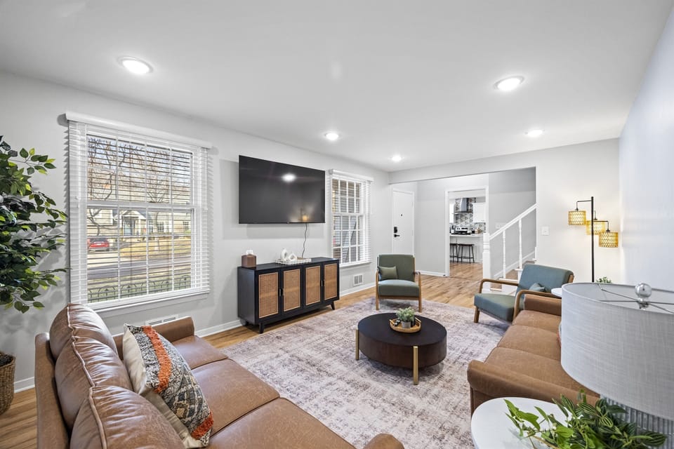 Living Room w/ 65" Smart TV