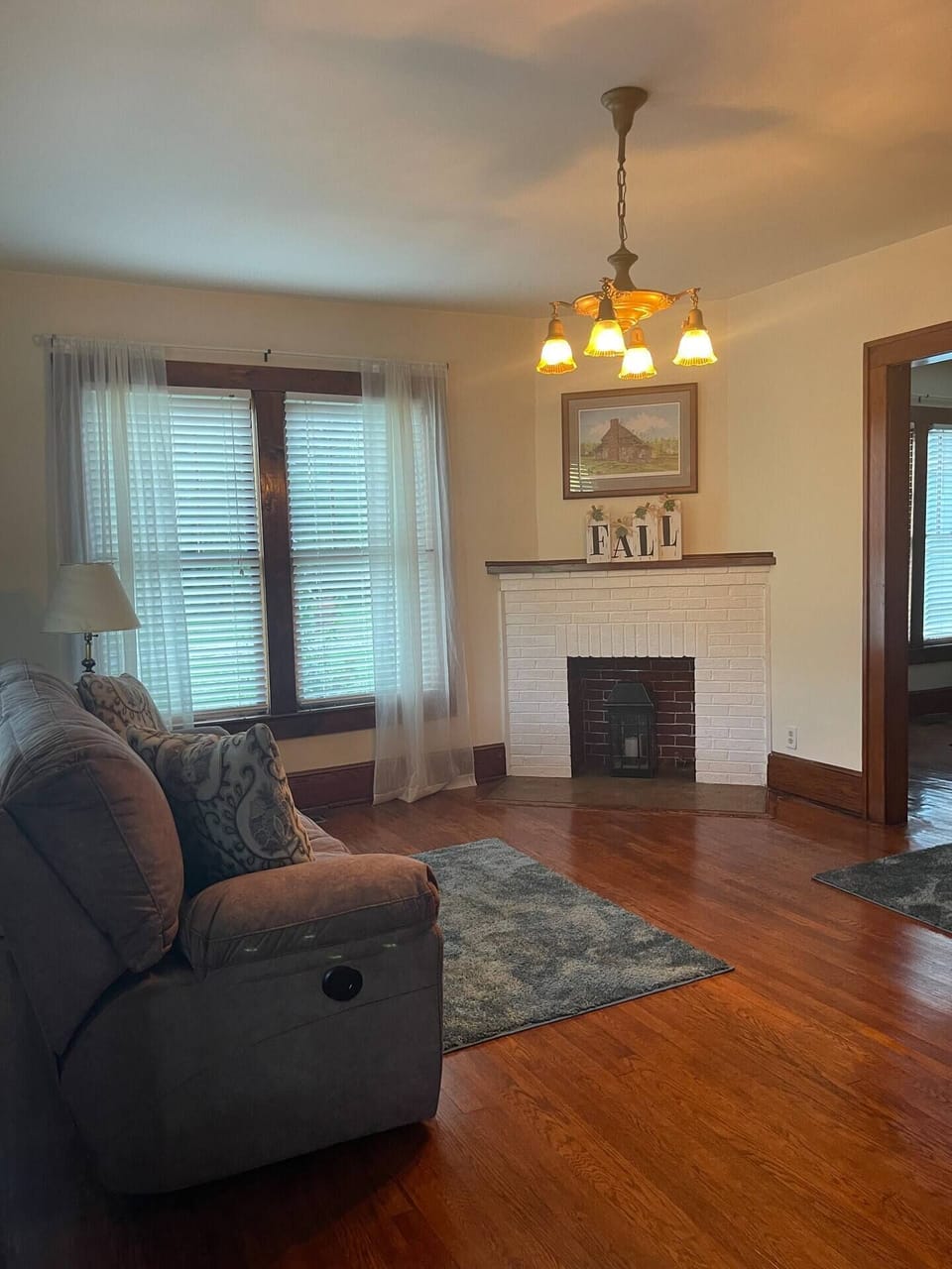Font living Room with electric fireplace
