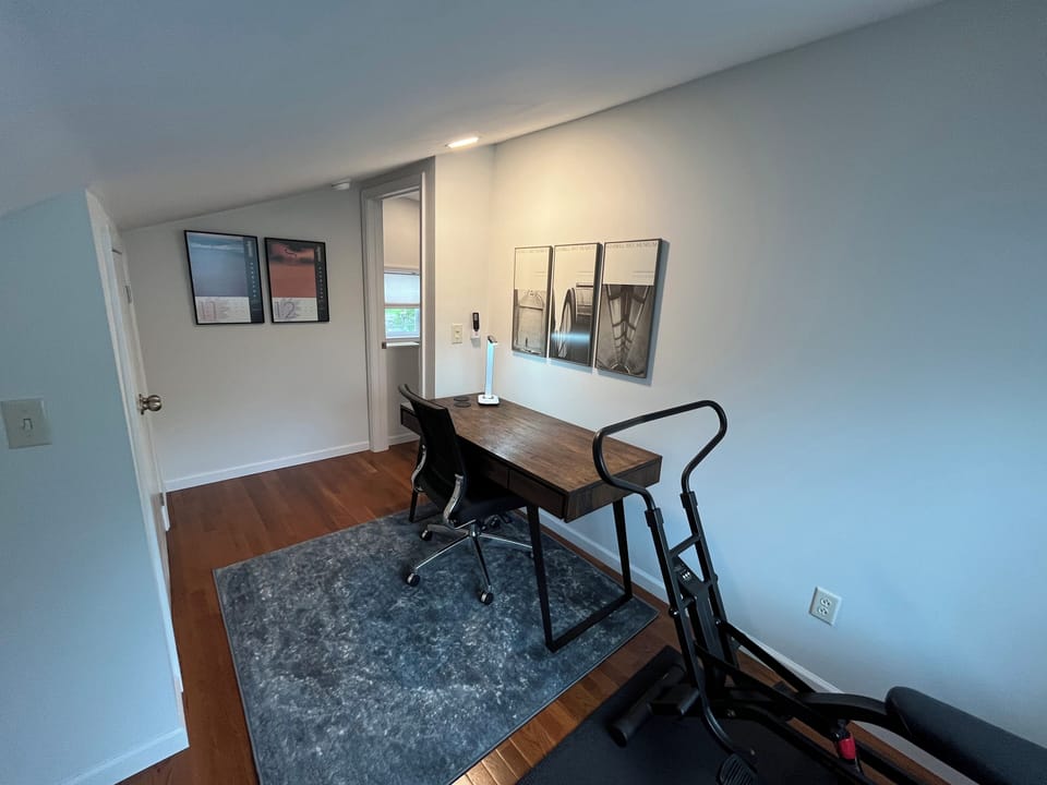 Dedicated office and exercise room