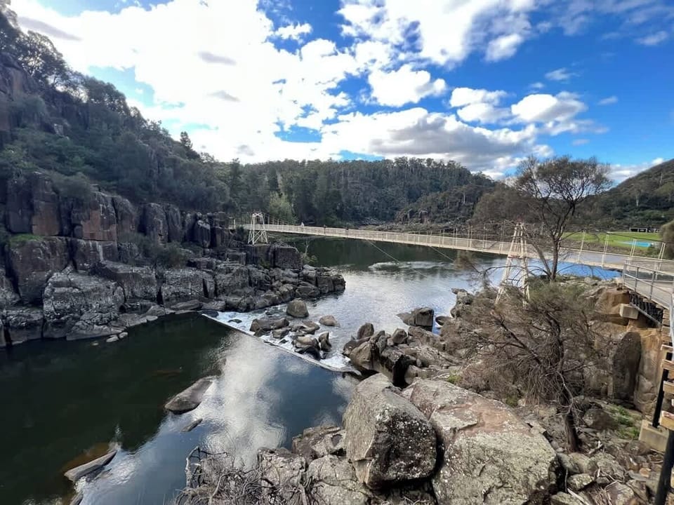 The South Esk river flowind into the Gorge
