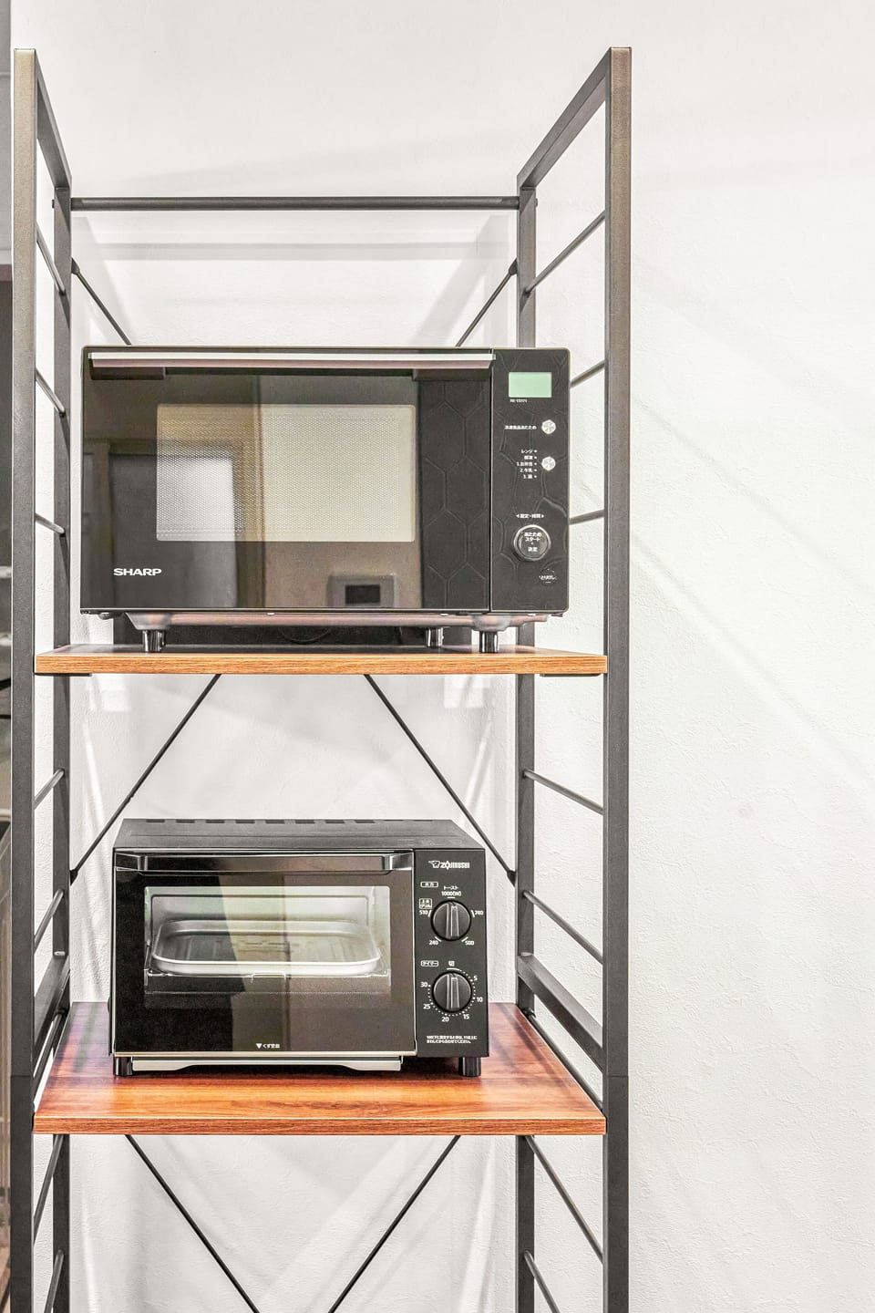 Microwave and a toaster oven