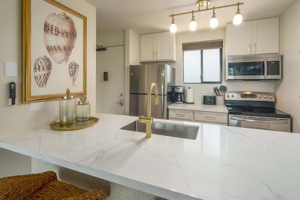 Experience home cooking on vacation! Our beautiful kitchen is fully equipped for your convenience. 