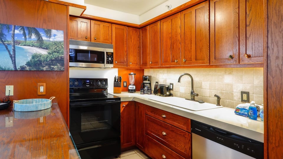 Fully stocked kitchen 