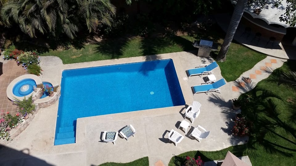 Pool.  Viewed from the terrace.