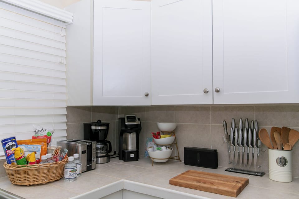Start your day with complimentary coffee, tea, and snacks.