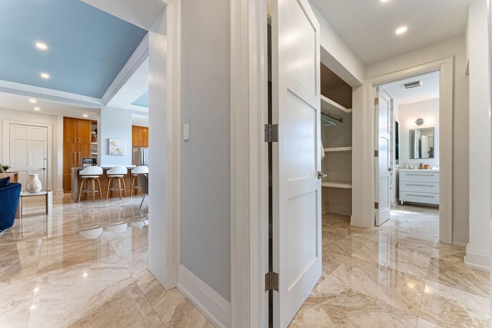 Hallway from primary & 2nd bedroom