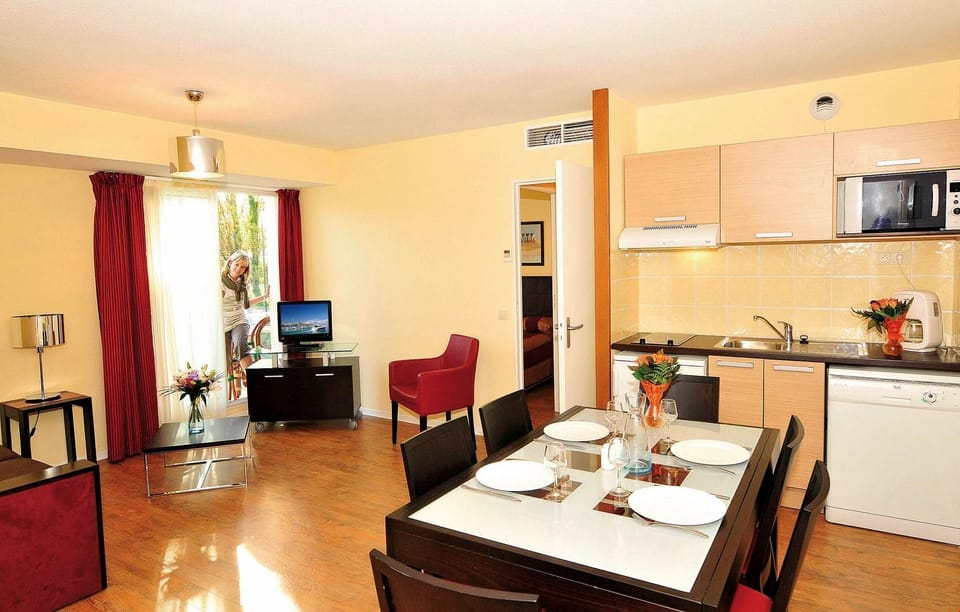 Settle into the dining area and enjoy a nice meal.