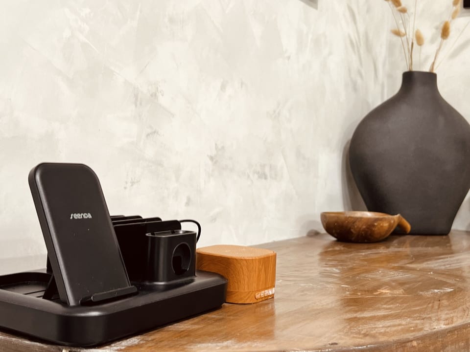 Wireless Charging Station for Multiple Devices - 6 

And

White noise Machine