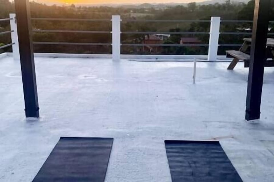 Yoga on the roof