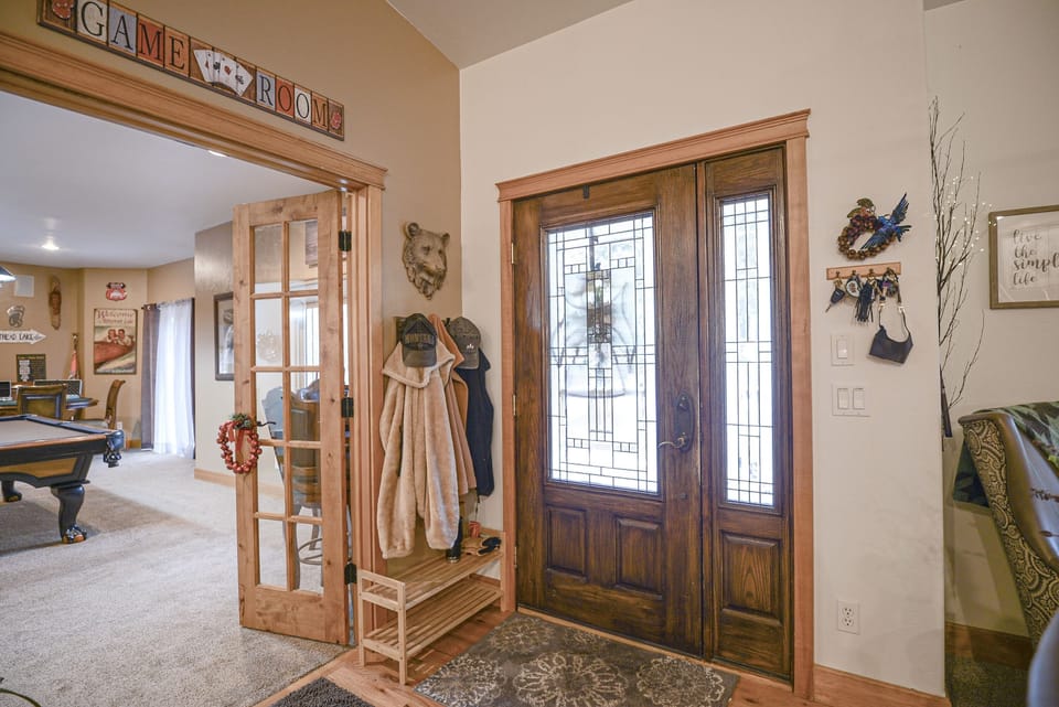 Front entry and Game Room