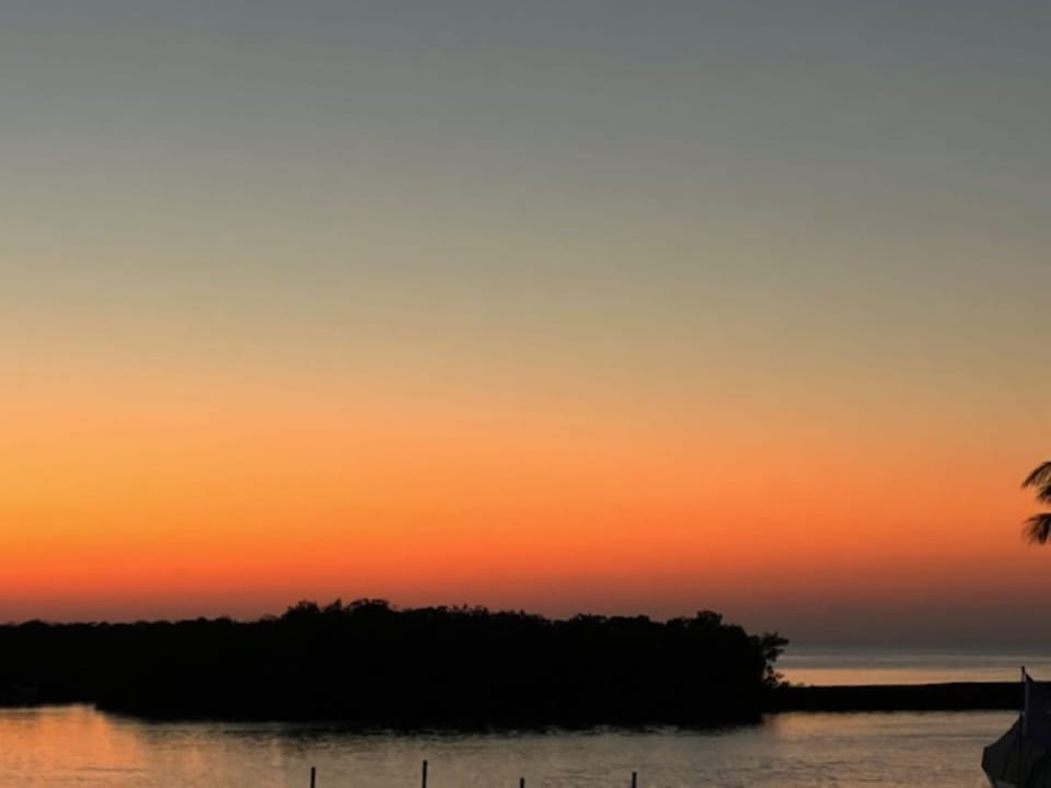 Sunset over the end of the Lagoon