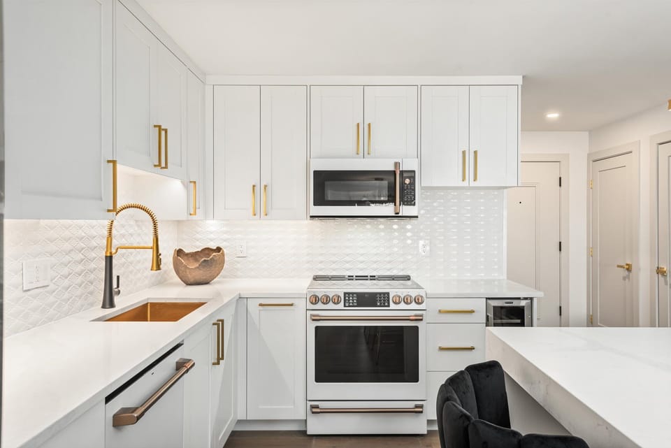 Renovated kitchen with high end appliances