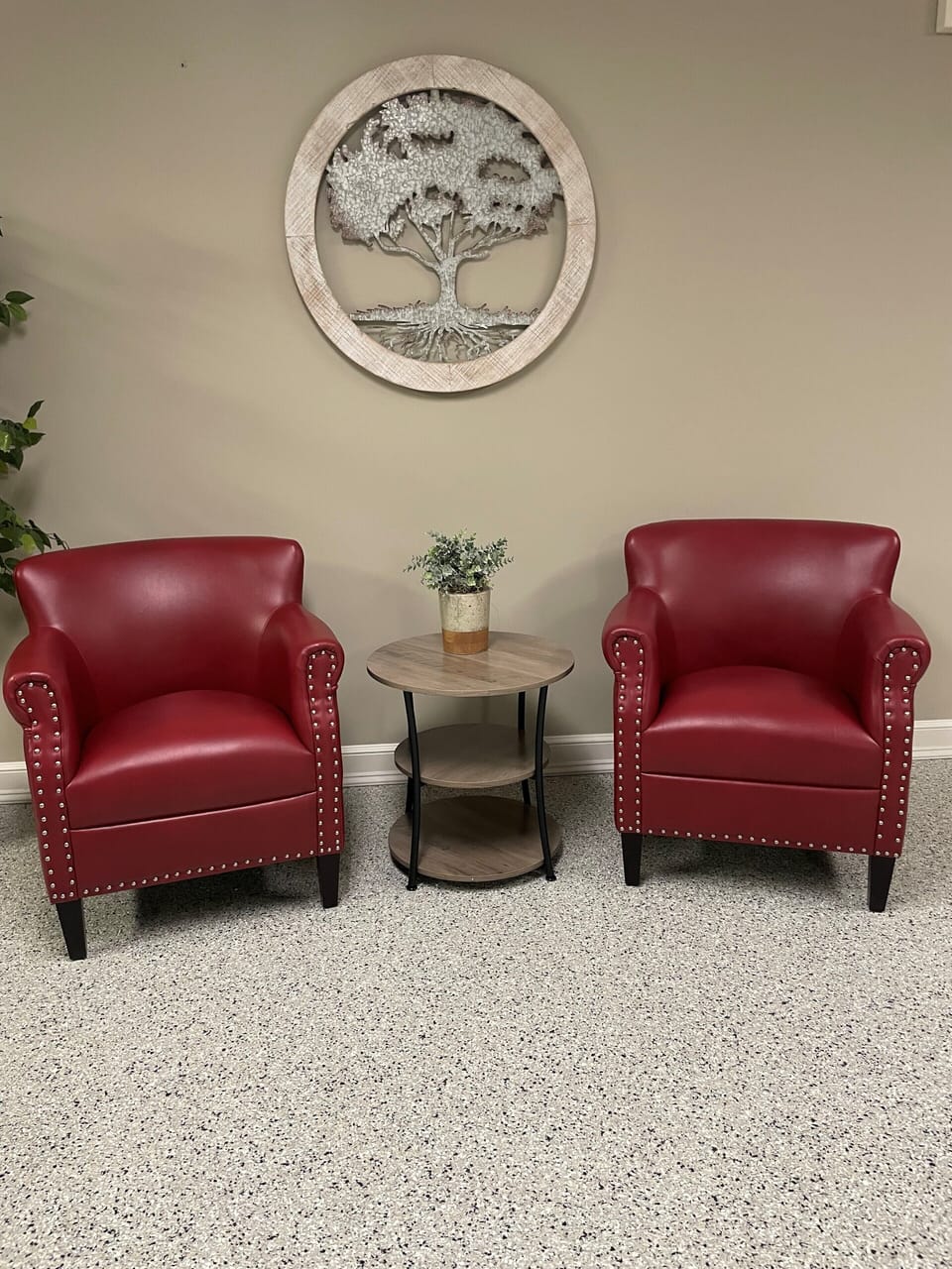 Comfy sitting area next to game room. Enjoy a morning coffee or evening wine