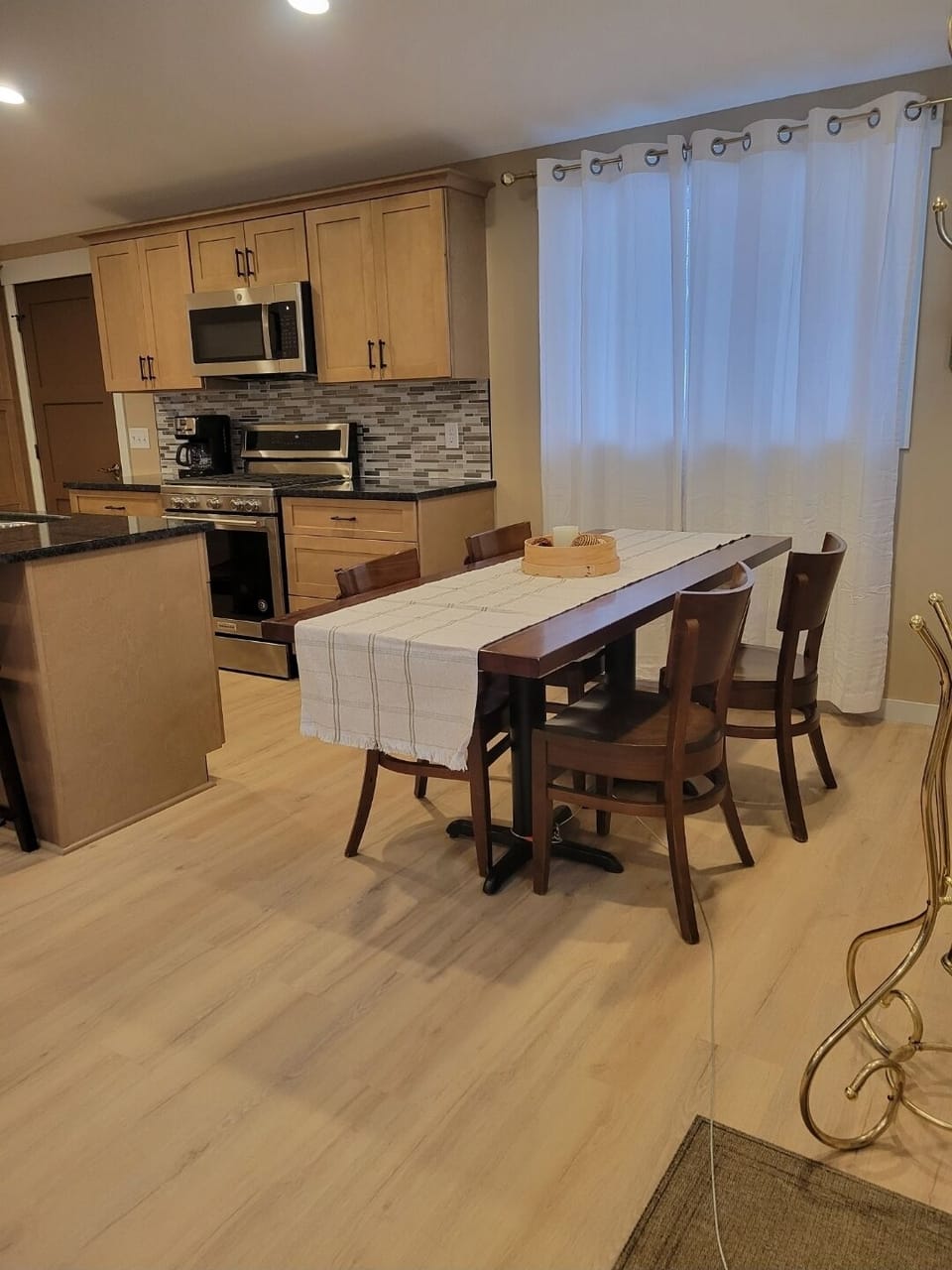 You will enjoy entertaining and good food in this kitchen. 
