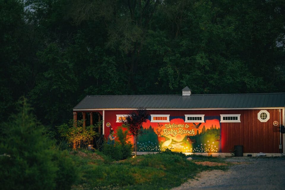 Your peaceful cabin escape tucked into nature, with charm from the very first glance.