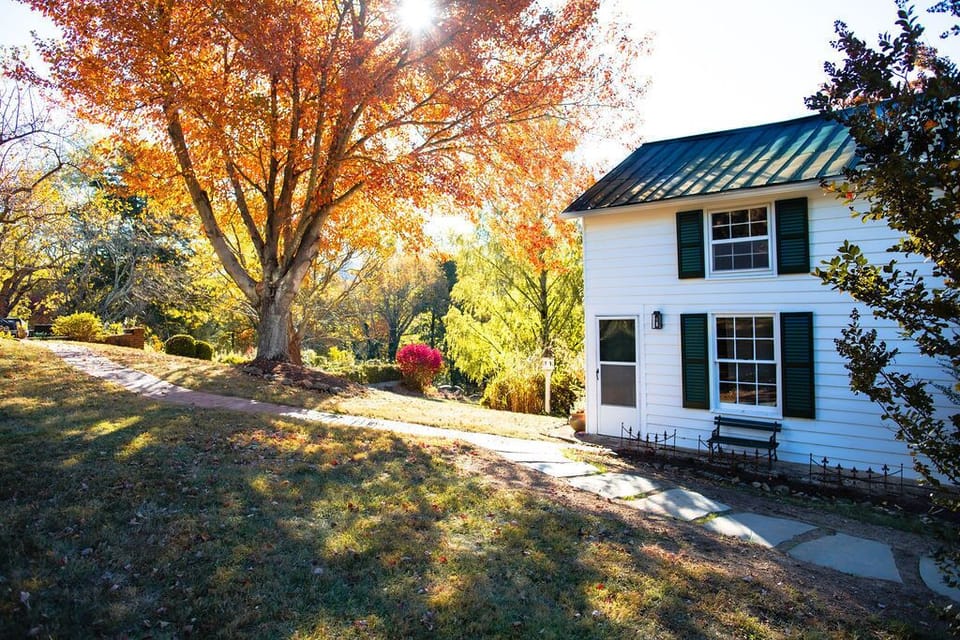 The Schoolhouse is just about 100 feet from the Farmhouse.