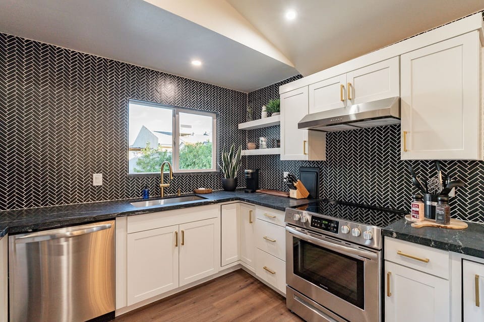 Beautiful new kitchen with everything you need to cook delicious meals