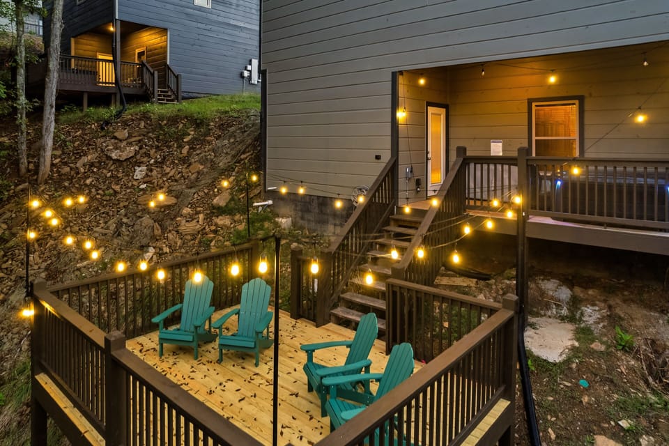 The new deck allows for a peaceful morning with coffee