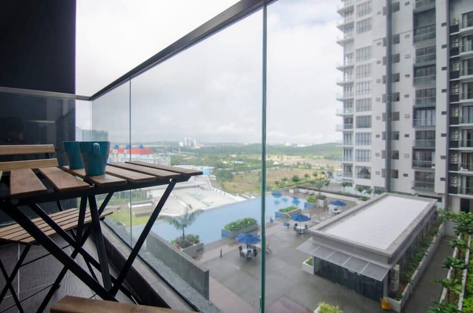 Your private balcony with a setting.