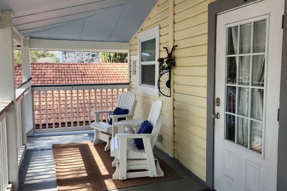 Glider chairs on front porch