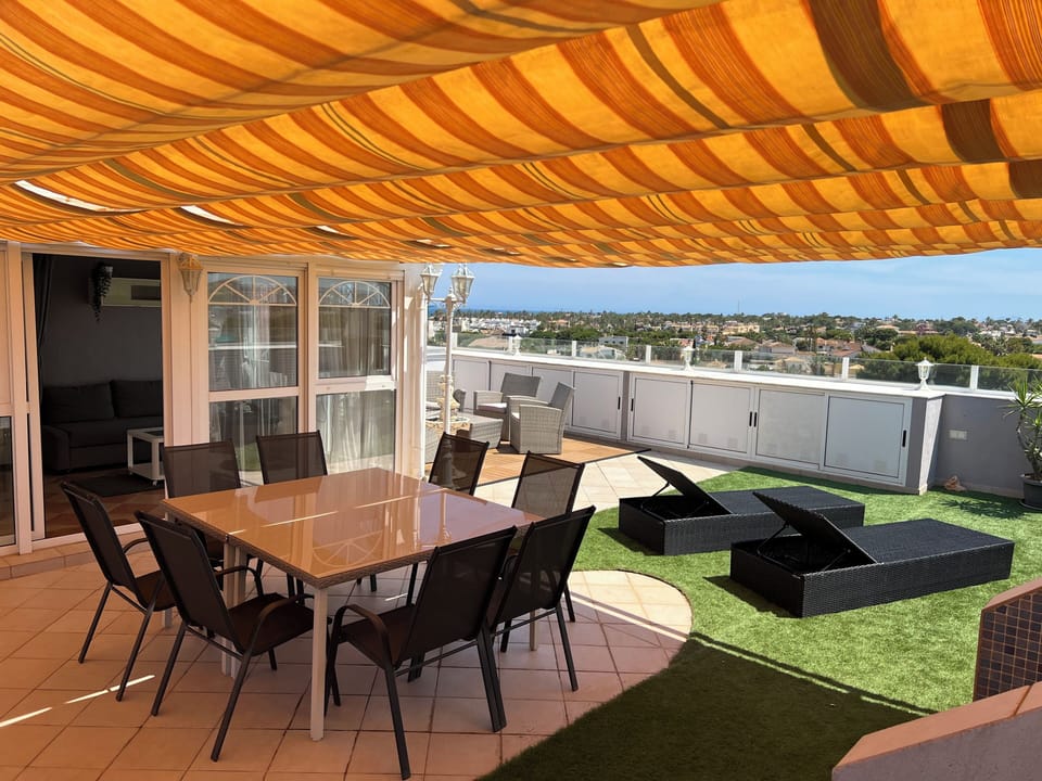 Awning for dining area for those hotter moonths