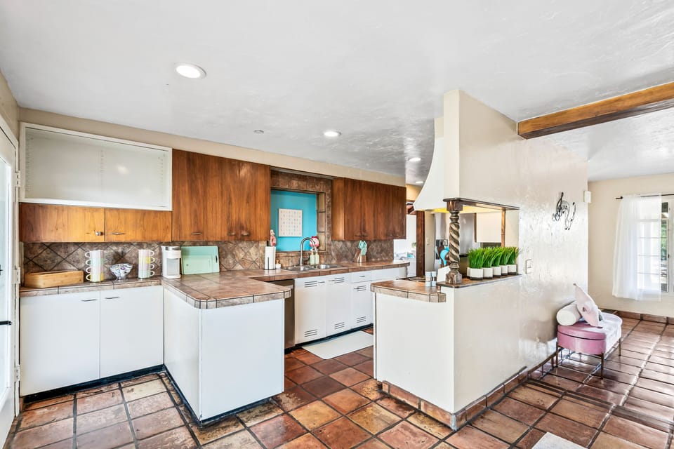 Spacious kitchen with modern appliances