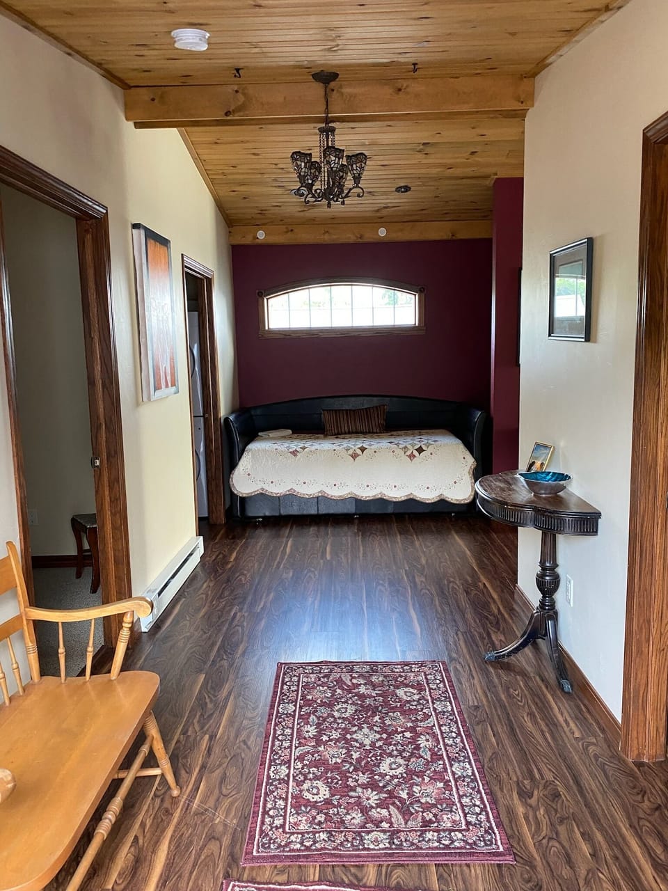 Front entrance showing  the trundle bed