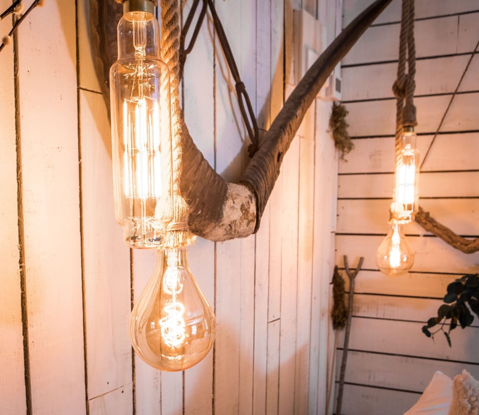 Funky lights and decor