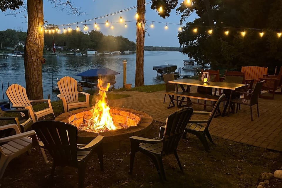 Stunning patio with beautiful views of the water