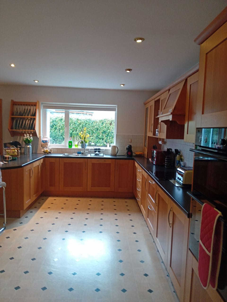 Spacious kitchen.