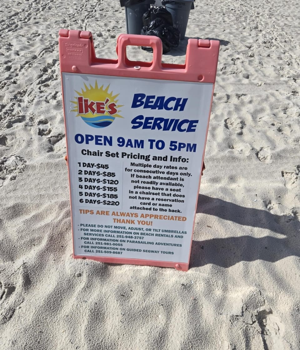 Beach Chair Service Available