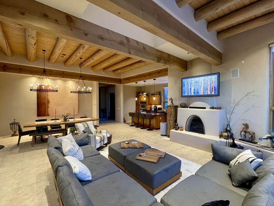 The Great Room Living, Dining, & Kitchen Spaces