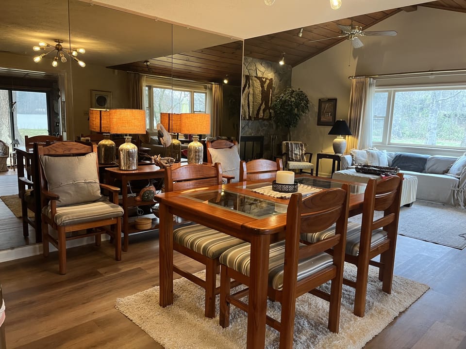 Dining room and living room