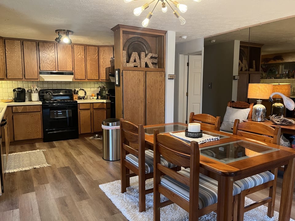 Dining room and kitchen