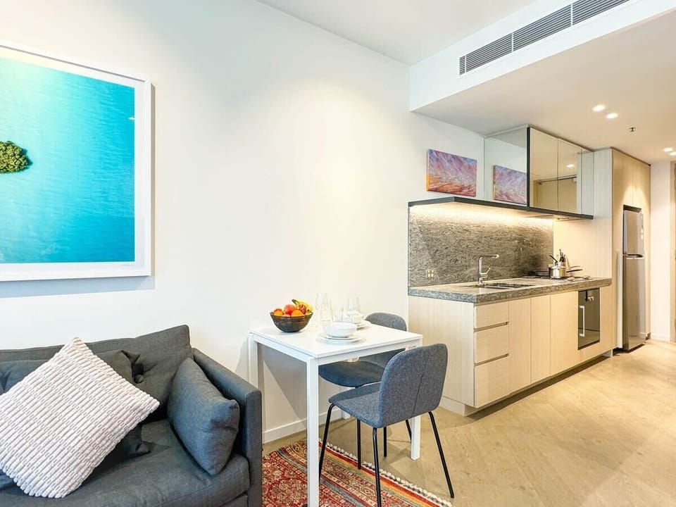 Clean and simple dining area