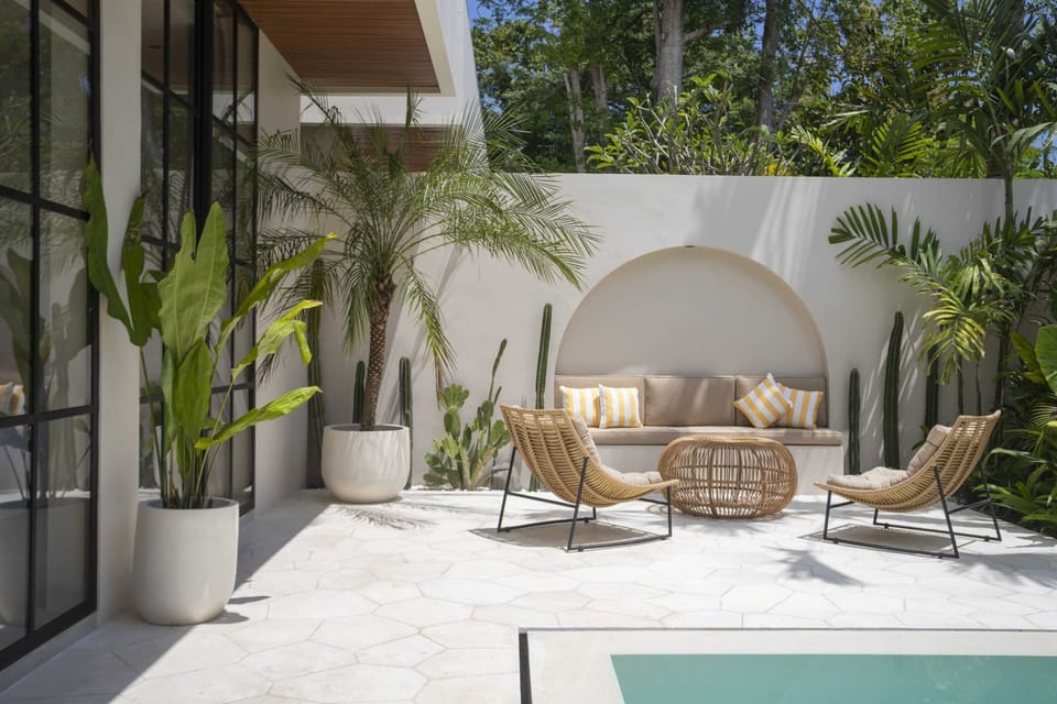 An outdoor lounge