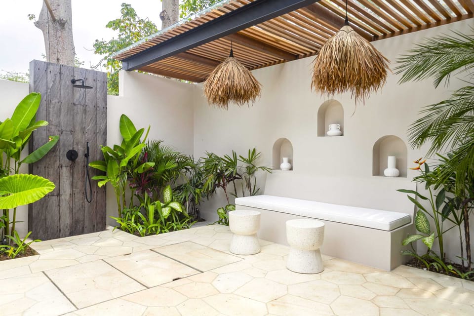 Sunny outdoor lounge