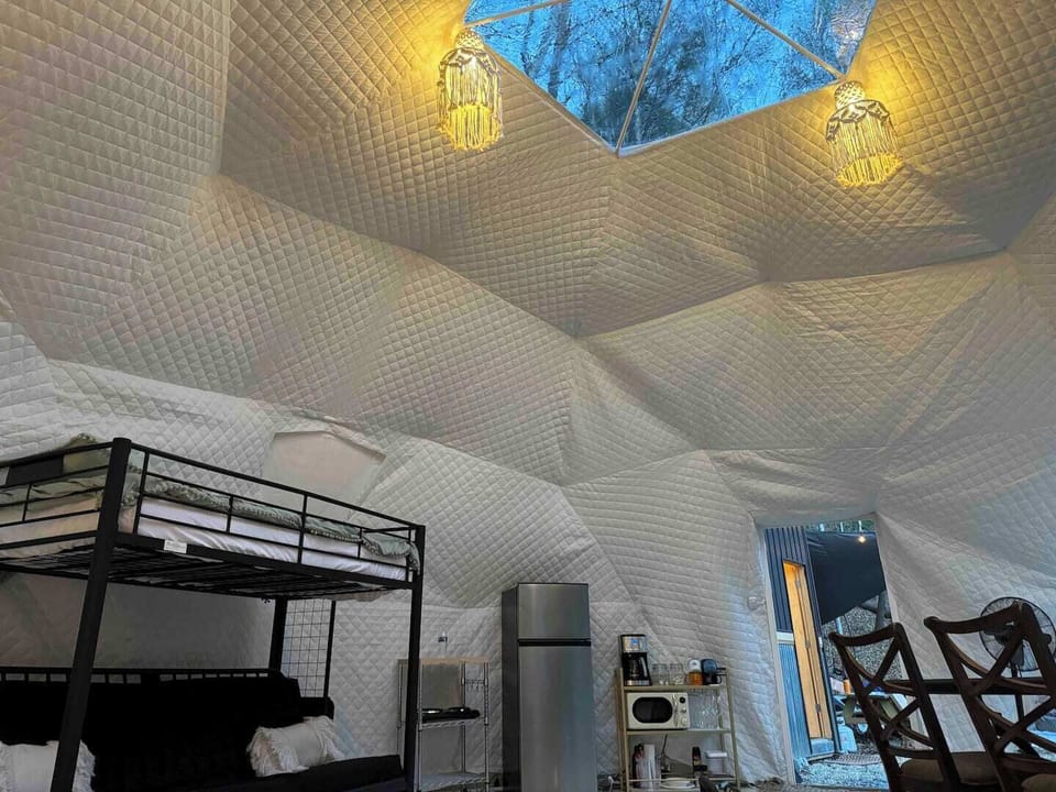 spacious open floor plan and skylight