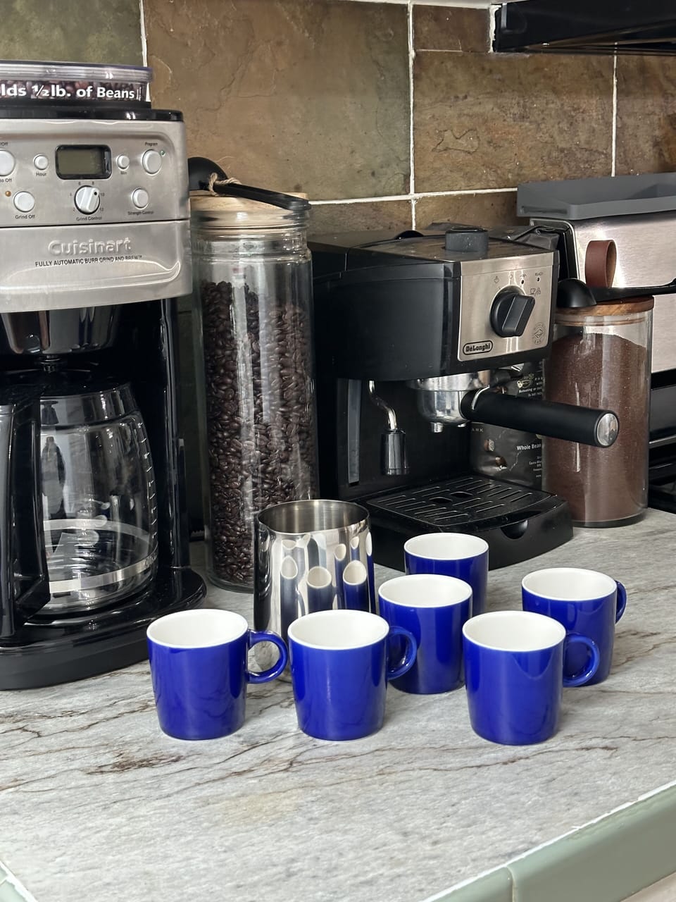 Espresso/ cappuccino maker, drop coffee maker.