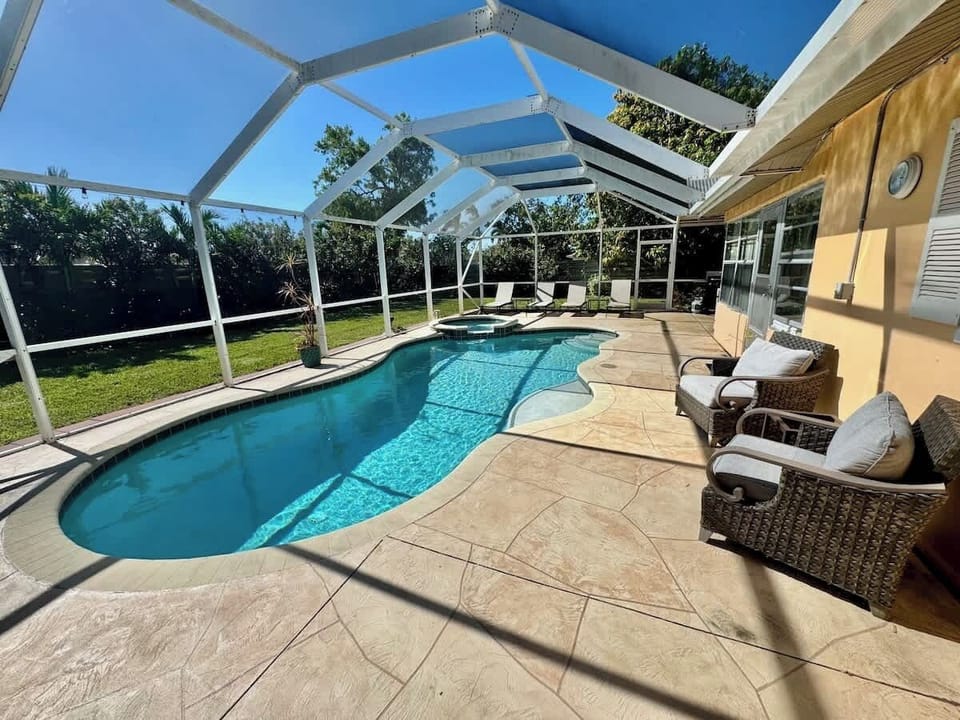 Private retreat with heated pool