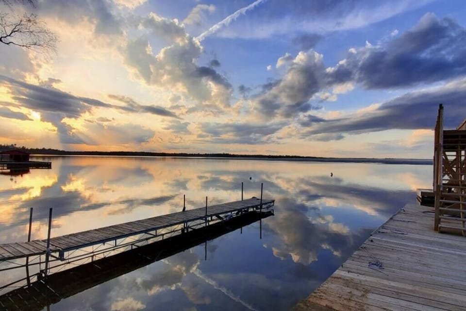 Reflections on Lake Kabetogama in Voyageur’s National Park at the Harmony Beach Resort