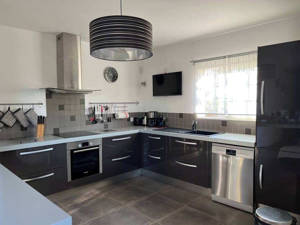 Very spacious, fully equipped kitchen.