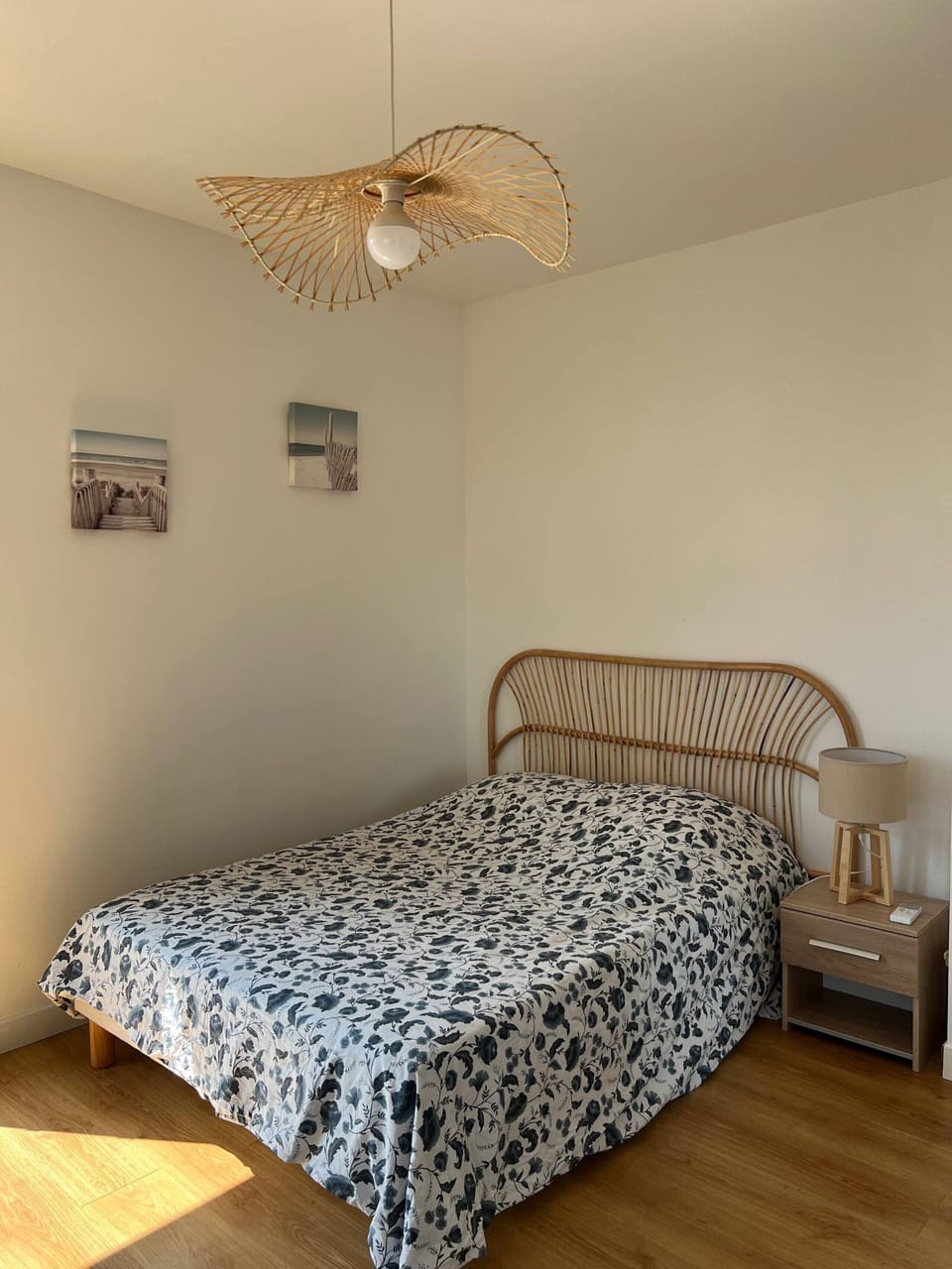 On the first floor, the bedroom with access to the private terrace