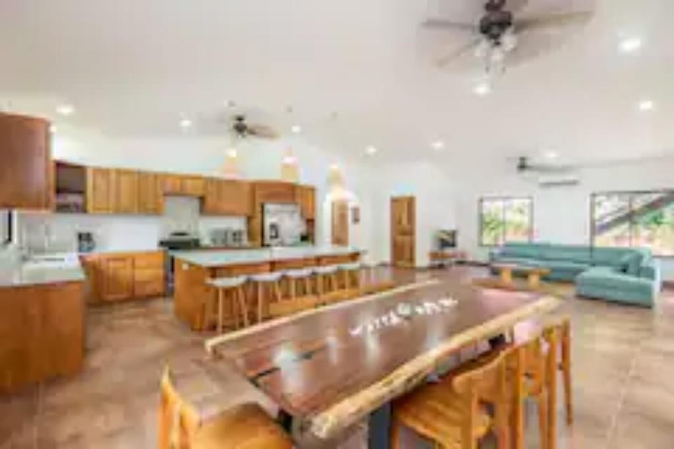 Kitchen, dining, and living room open space. With a gorgeous center island.