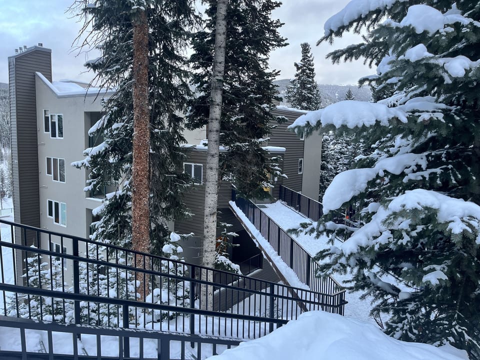 Bridge to The Corridor is one flight of stairs and a few steps from the studio.