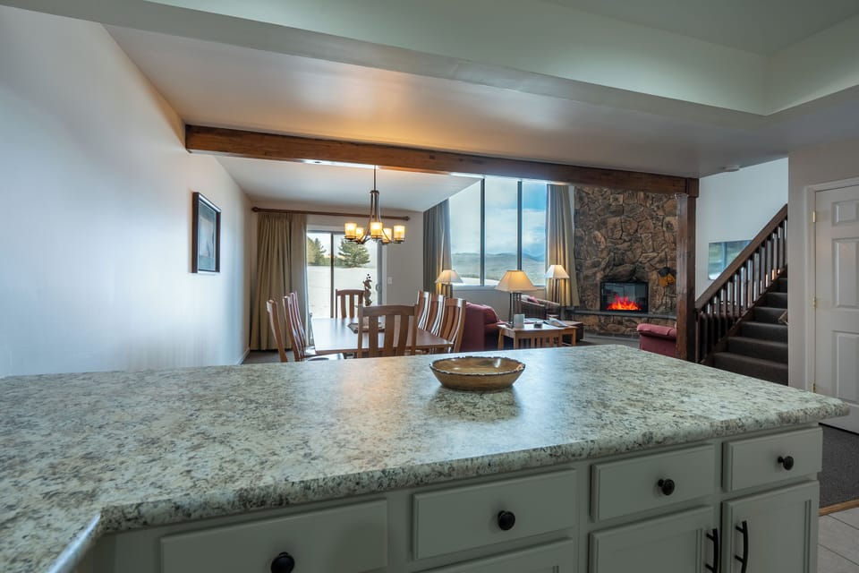 views from kitchen/dining area